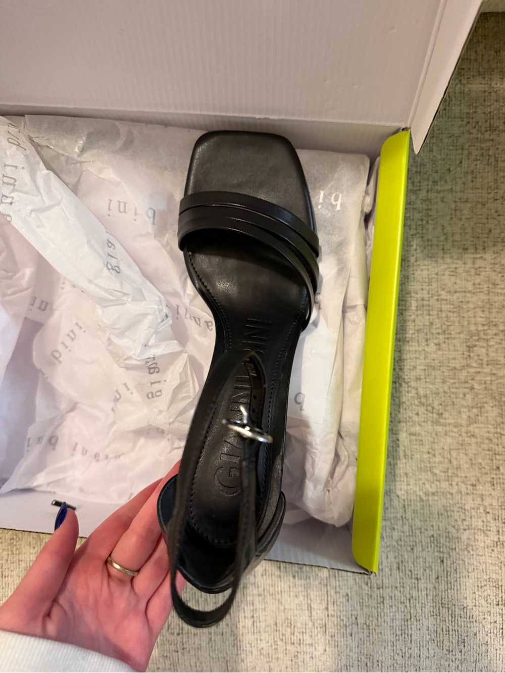 Brand new in the box Gianni Bini black leather heels
Size 8.5